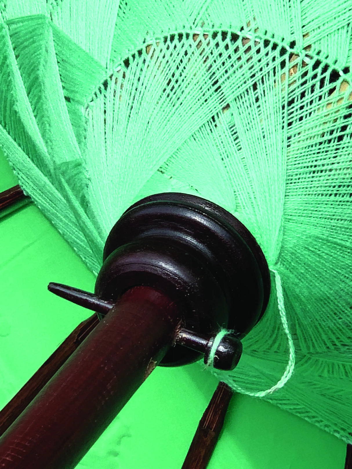 Bali Sun Parasol Mint Green And Gold 2m (With Pole Joint)