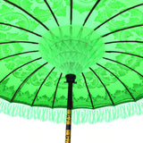 Bali Sun Parasol Mint Green And Gold 2m (With Pole Joint)