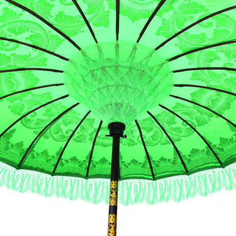Bali Sun Parasol Mint Green And Gold 2m (With Pole Joint)