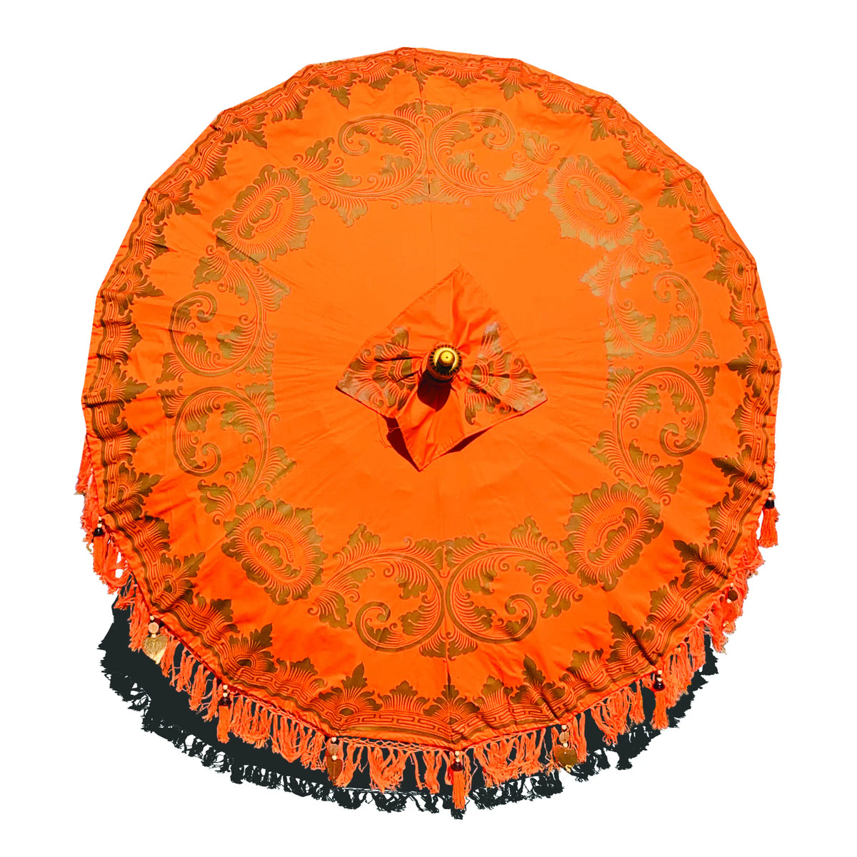 Bali Sun Parasol Citrus Orange And Gold 2m (With Pole Joint)