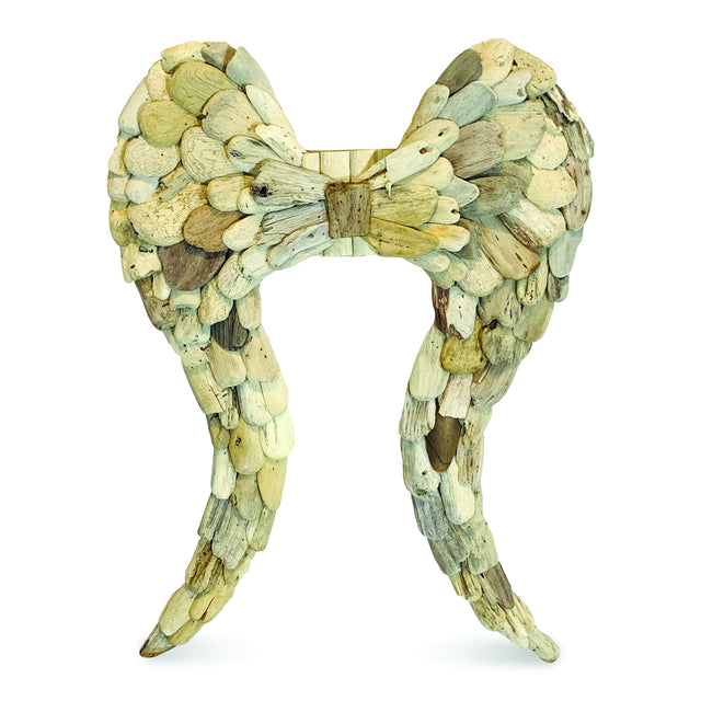 Driftwood Wall Angel Wings 60cm