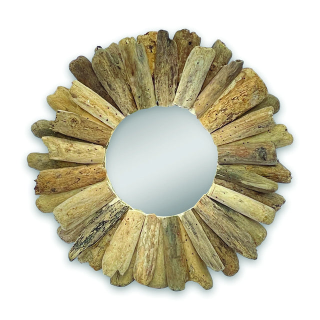 Driftwood Round Mirror 40cm
