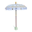 Bali Sun Parasol Cloud White And Gold 2m (With Pole Joint)