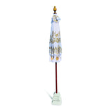 Bali Sun Parasol Cloud White And Gold 2m (With Pole Joint)