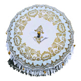 Bali Sun Parasol Cloud White And Gold 2m (With Pole Joint)