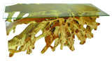 Root Console Table Large With 175cm X 55cm Glass, 80cm H