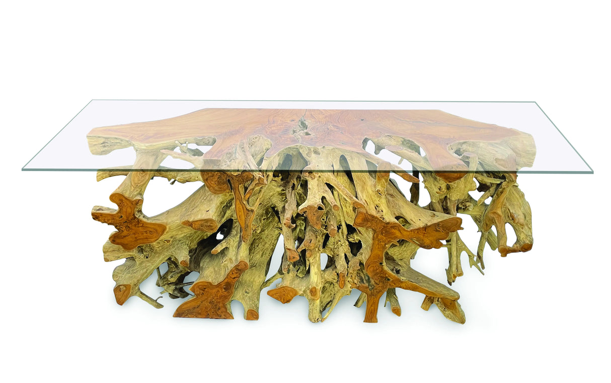 Root Console Table Large With 175cm X 55cm Glass, 80cm H