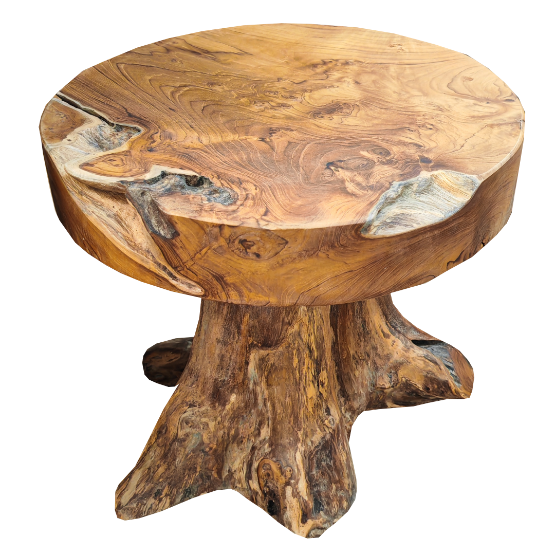 Teak Root Mushroom Stool or Lamp Table 40cm
