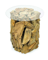 Root Forest Side Table With 60cm Round Glass