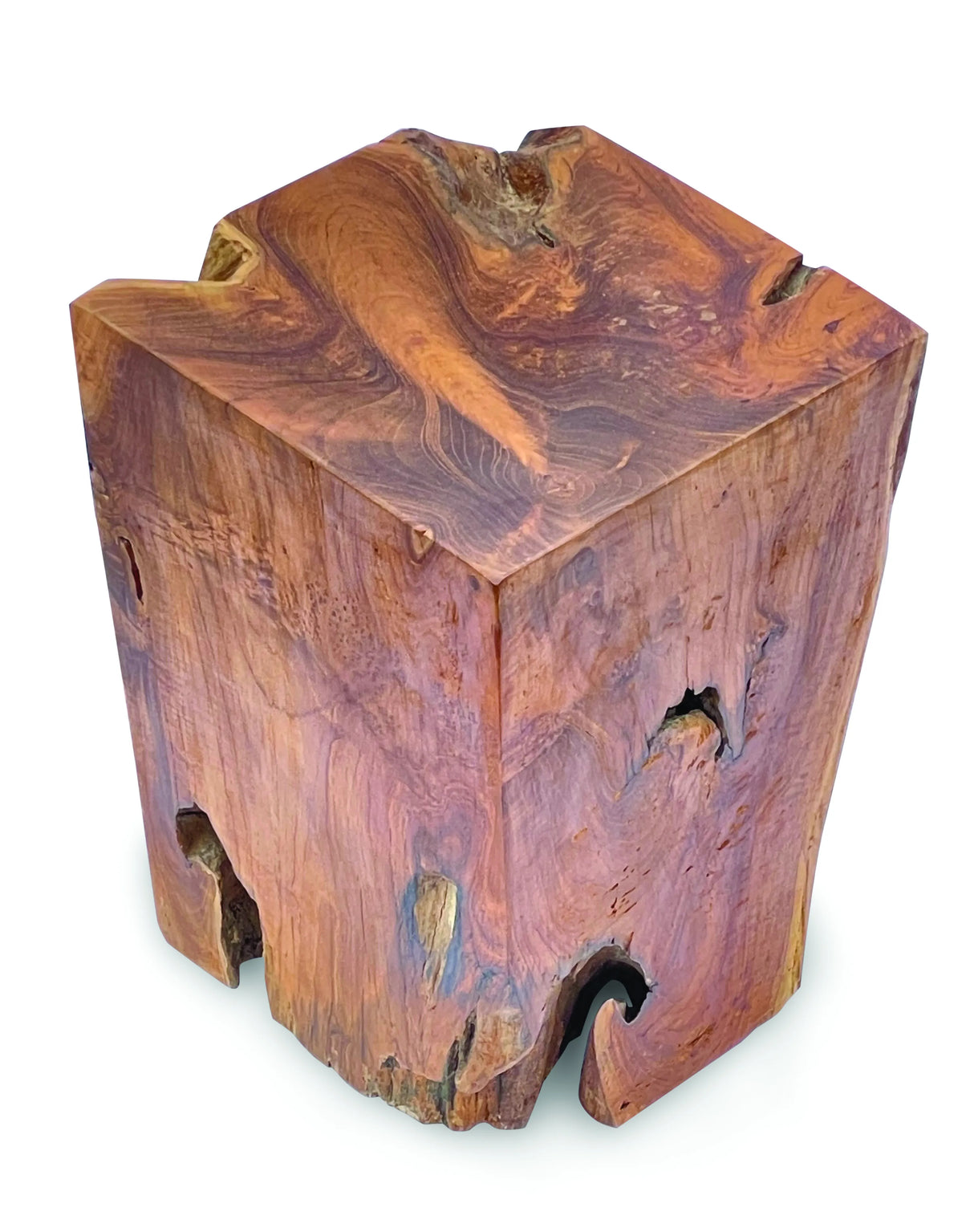 root block stool/lamp table