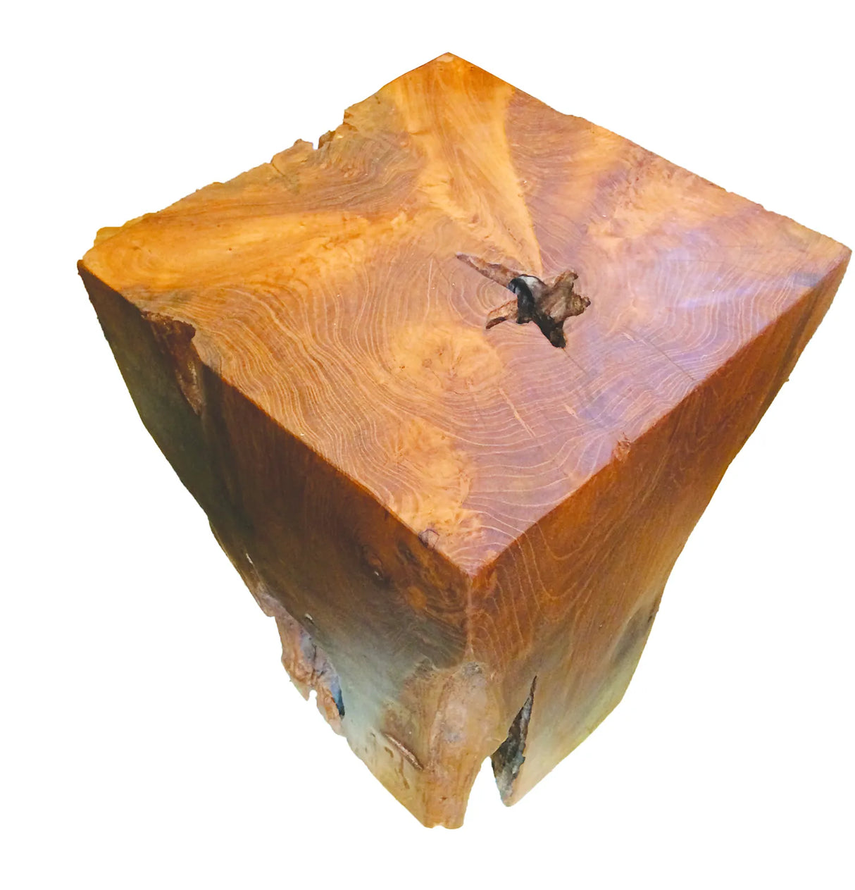 root block stool/lamp table