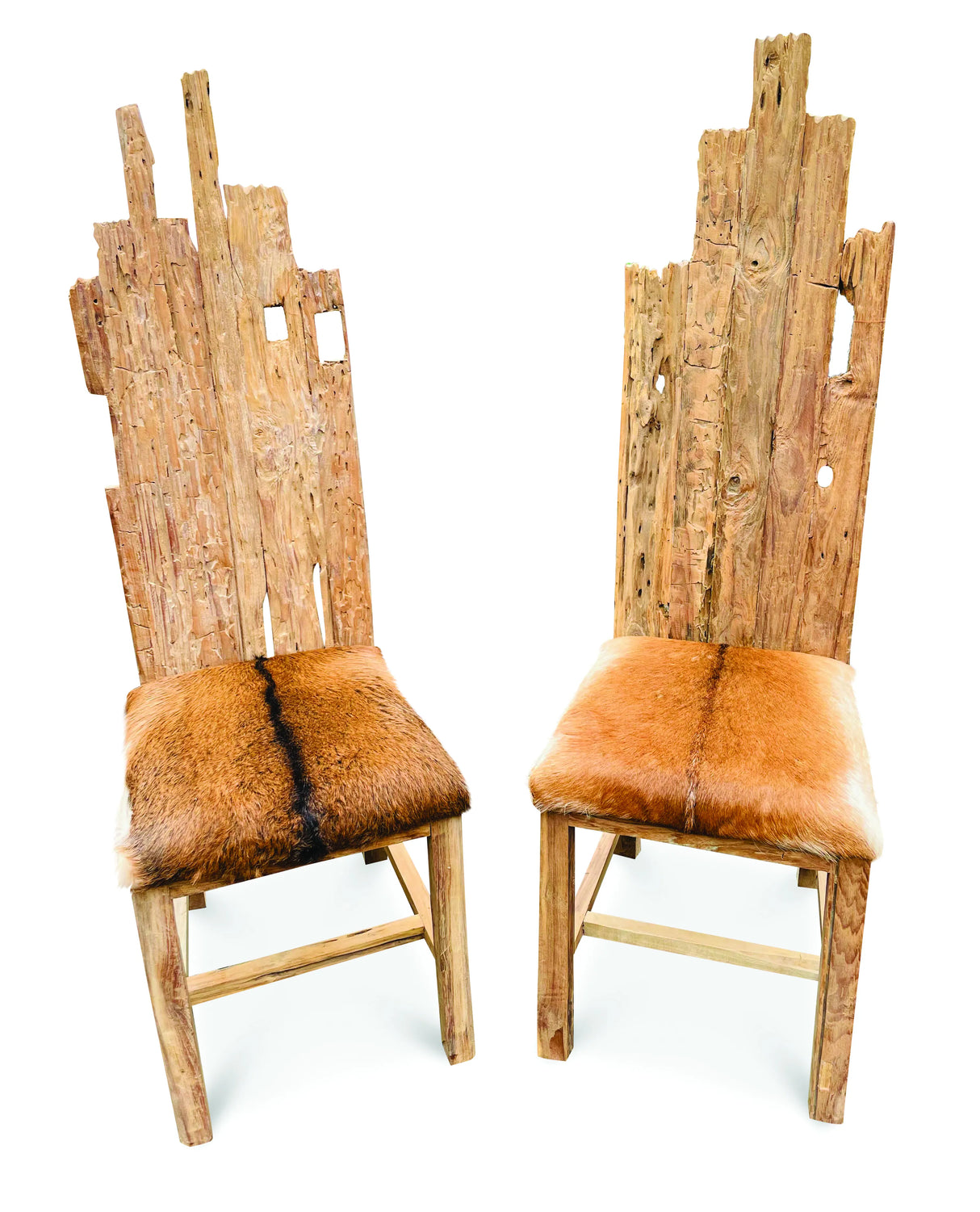 root goat skin dining chair