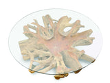 Root Lombok Coffee Table Round Large With 110cm Glass