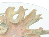 Root Lombok Coffee Table Round Large With 110cm Glass