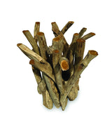 Root Driftwood Side Table With 60cm Glass