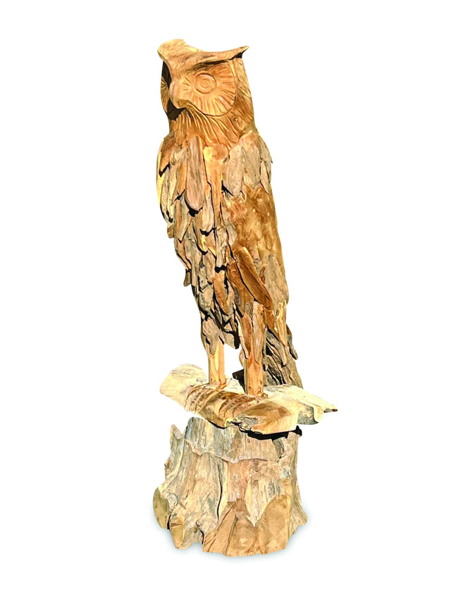 Root Carved Owl 100cm