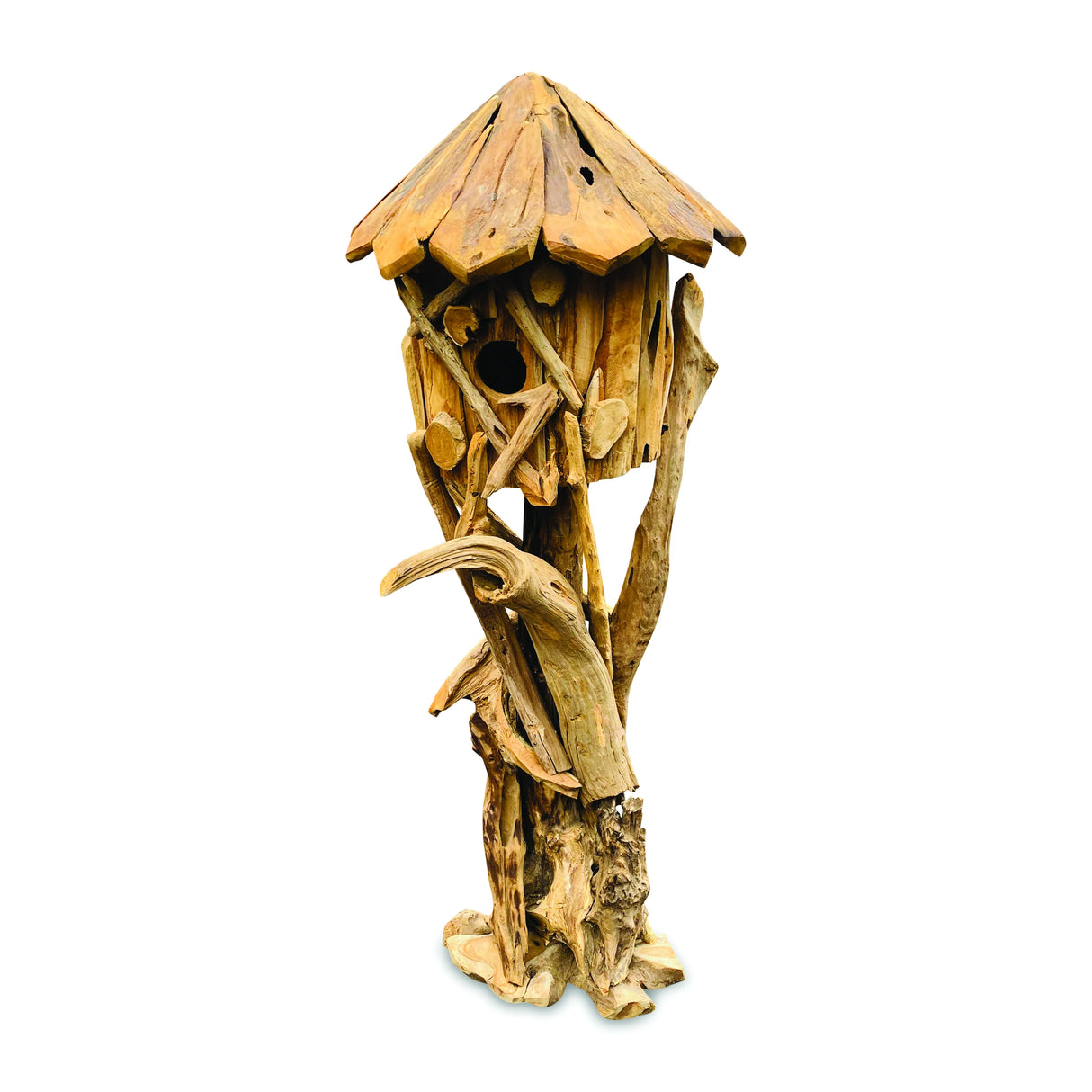 Root Java Bird House On Stand