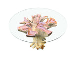 Lombok Round Dining Table With Glass 150cm