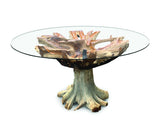 Lombok Round Dining Table With Glass 150cm