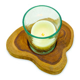 Root Natural Table Candle Lantern With Glass