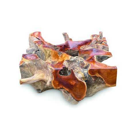 Root Square Lombok Coffee Table With 90x90cm Glass