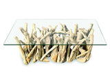Driftwood Rectangle Coffee Table With 120 X 60cm Glass