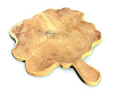 Rustic Solid Teak Chopping Board With Handle 40x49cm (Approx)