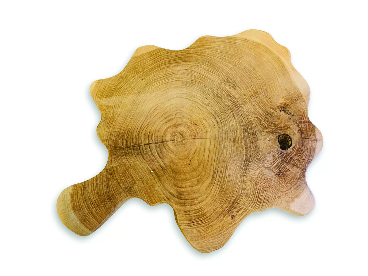 Rustic Solid Teak Chopping Board With Handle 40x49cm (Approx)