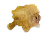 Rustic Solid Teak Chopping Board With Handle 40x49cm (Approx)