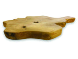 Rustic Solid Teak Chopping Board With Handle 40x49cm (Approx)
