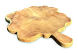 Rustic Solid Teak Chopping Board With Handle 40x49cm (Approx)