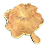 Rustic Solid Teak Chopping Board With Handle 40x49cm (Approx)
