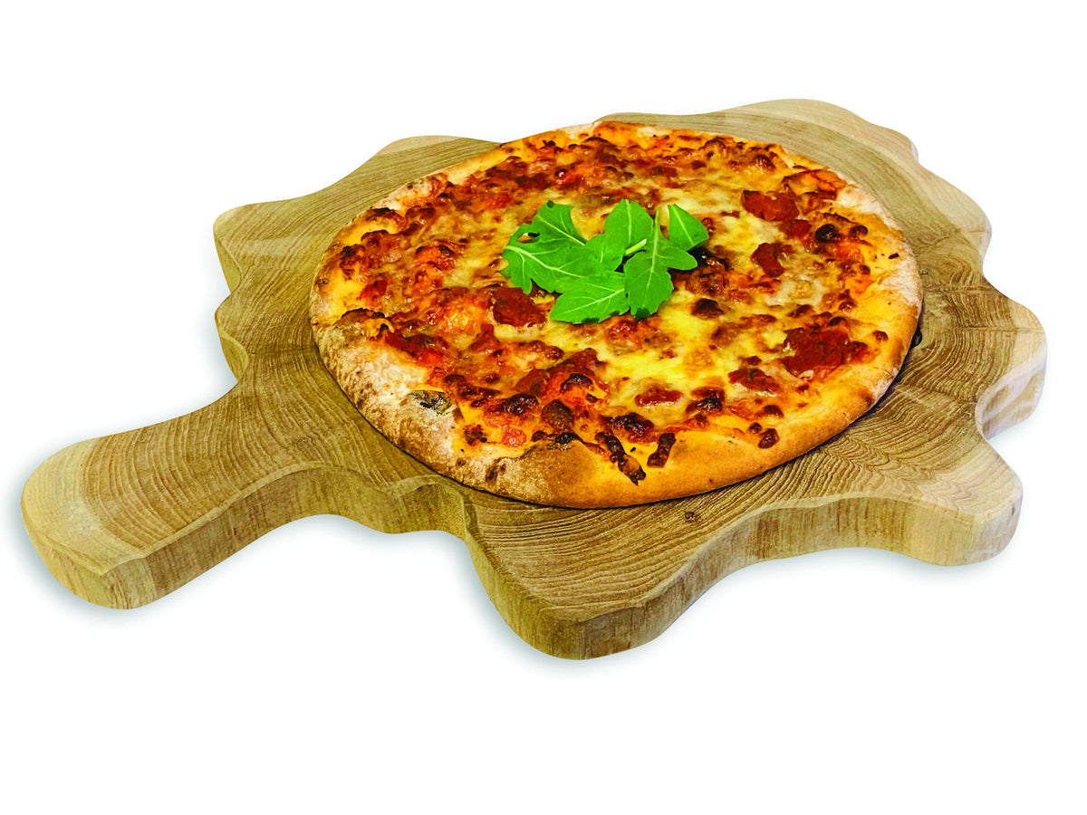 Rustic Solid Teak Chopping Board With Handle 40x49cm (Approx)