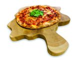 Rustic Solid Teak Chopping Board With Handle 40x49cm (Approx)