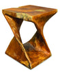 TEAK ROOT DRIFTWOOD TWIST LAMP TABLE/STOOL 40cm