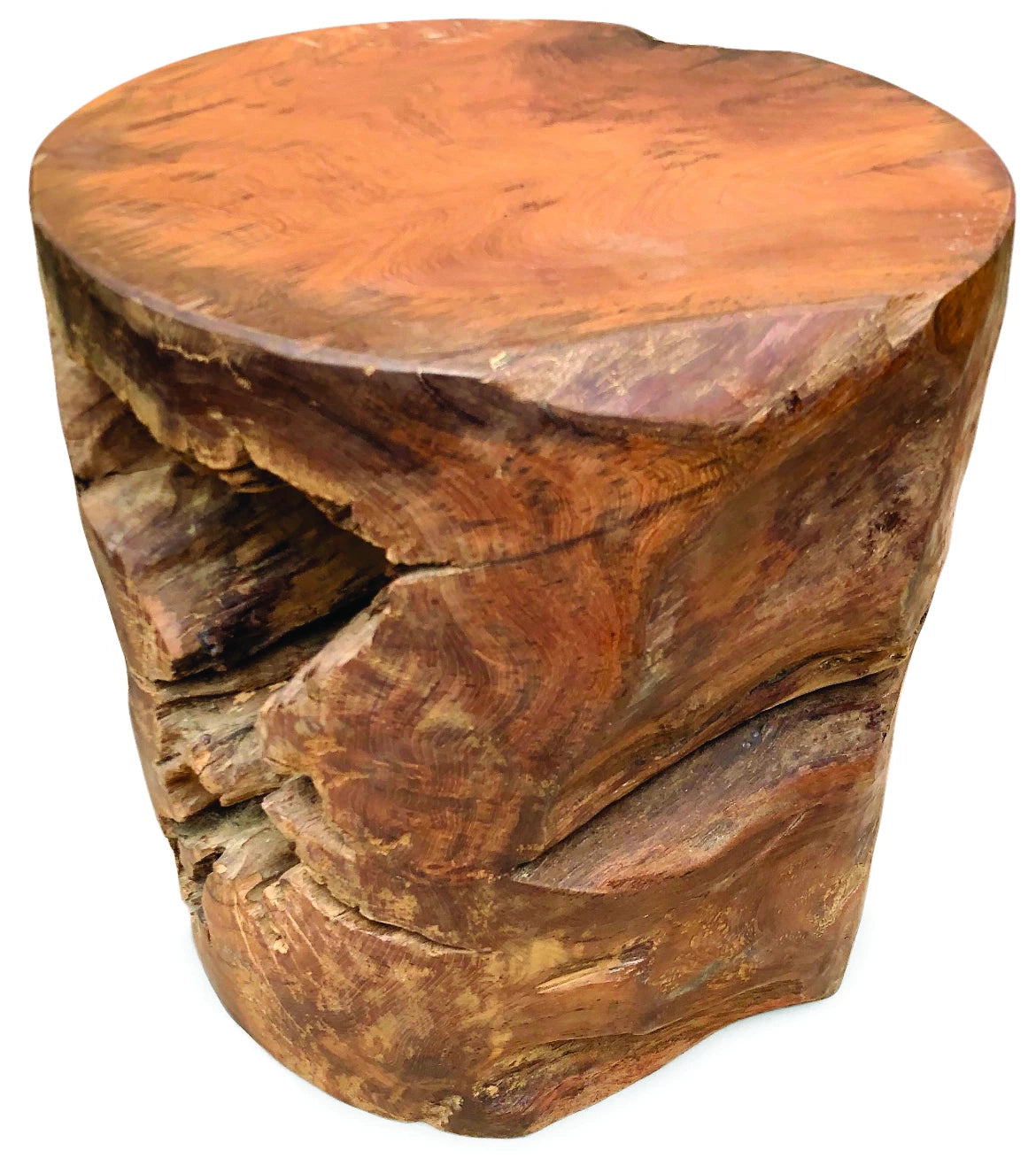 Teak Round Solid Block Coffee Table 50x50cm