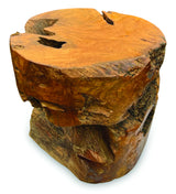 Teak Round Solid Block Coffee Table 50x50cm