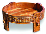 Teak Seed Grinder Table Large 70cm