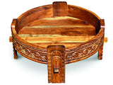 Teak Seed Grinder Table Large 70cm