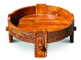 Teak Seed Grinder Table Large 70cm