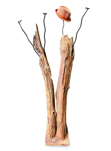 Driftwood Double Sculpture Coat Stand