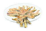 Lombok Round Dining Table With Glass 180cm