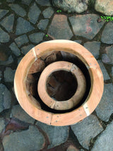 Teak Root Garden Planter Pots Set Of 2