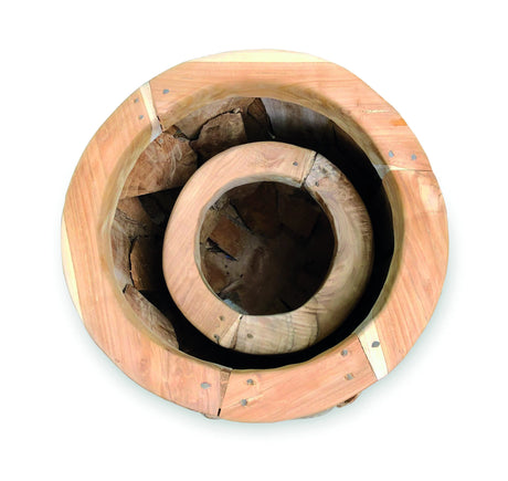 Teak Root Garden Planter Pots Set Of 2