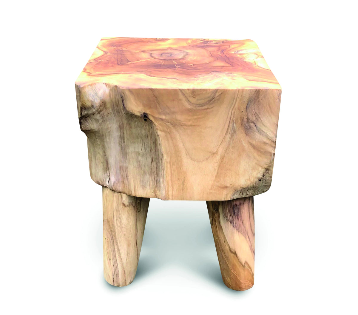 Solid Teak Square Lamp Table 4 Legs