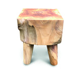 Solid Teak Square Lamp Table 4 Legs