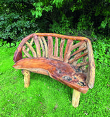 Teak Driftwood Garden Bench 130cm