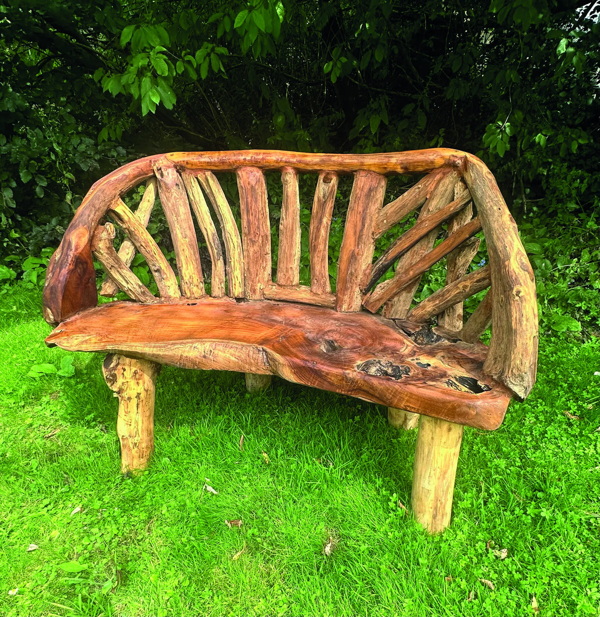 Teak Driftwood Garden Bench 130cm