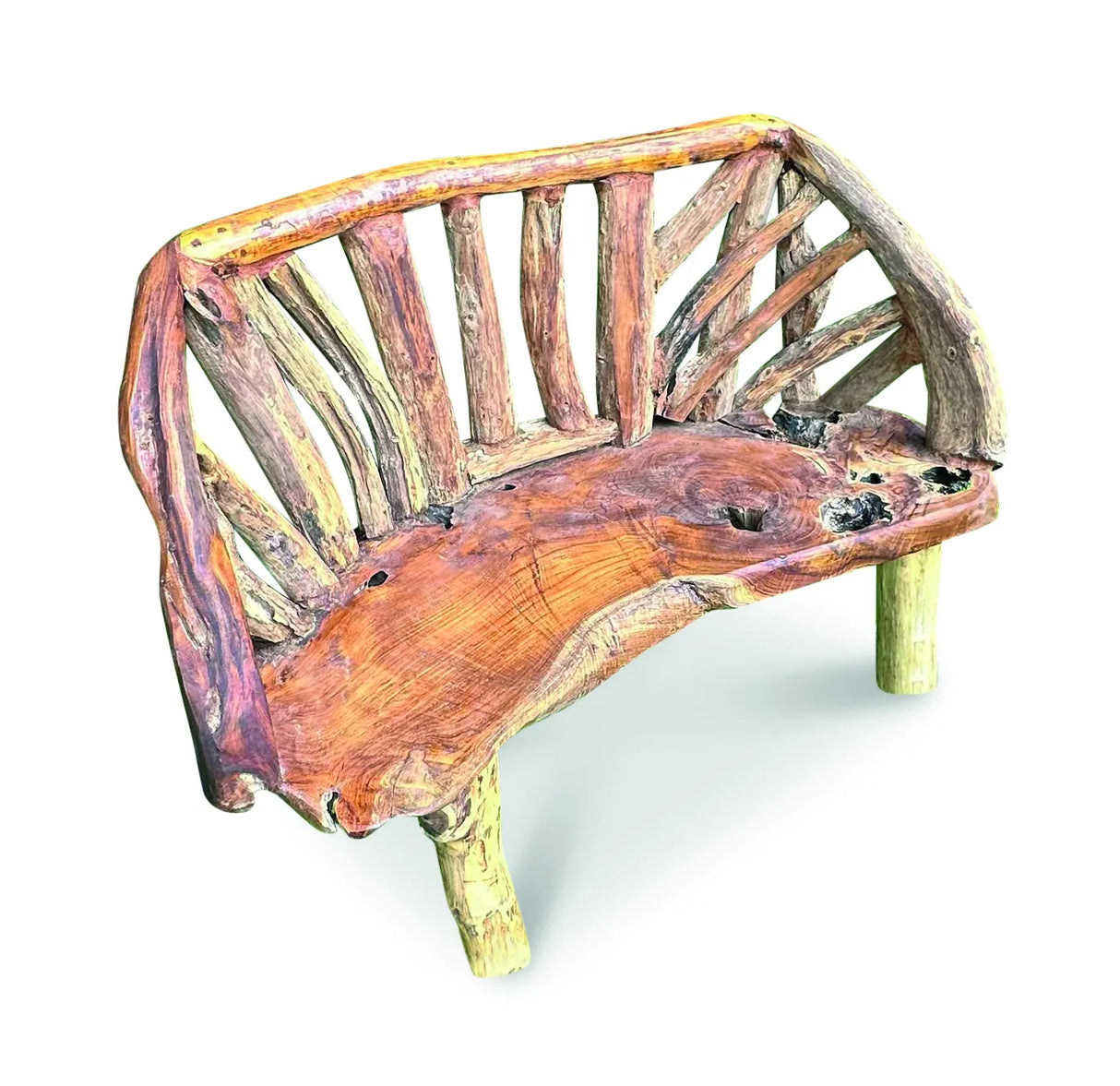 Teak Driftwood Garden Bench 130cm