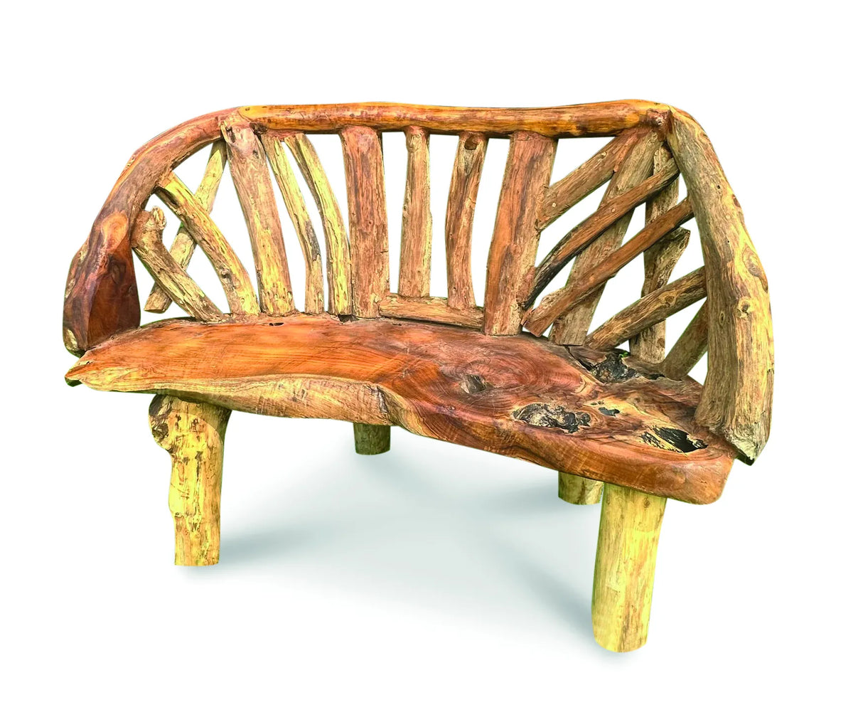 Teak Driftwood Garden Bench 130cm
